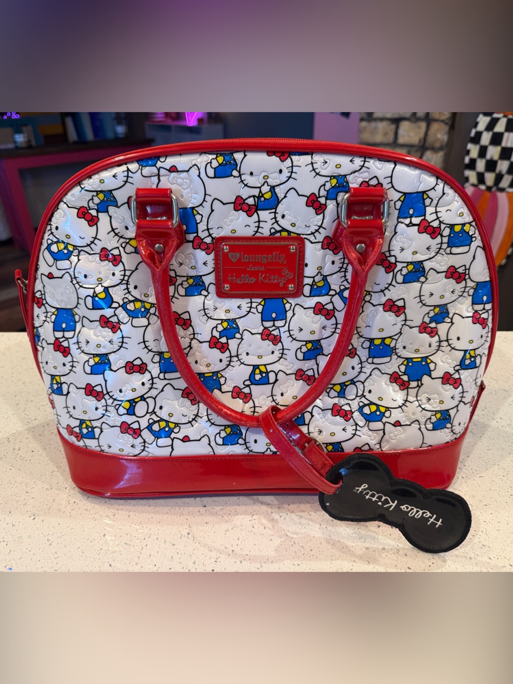Loungefly Hello Kitty White, Red & Blue Mini Satchel